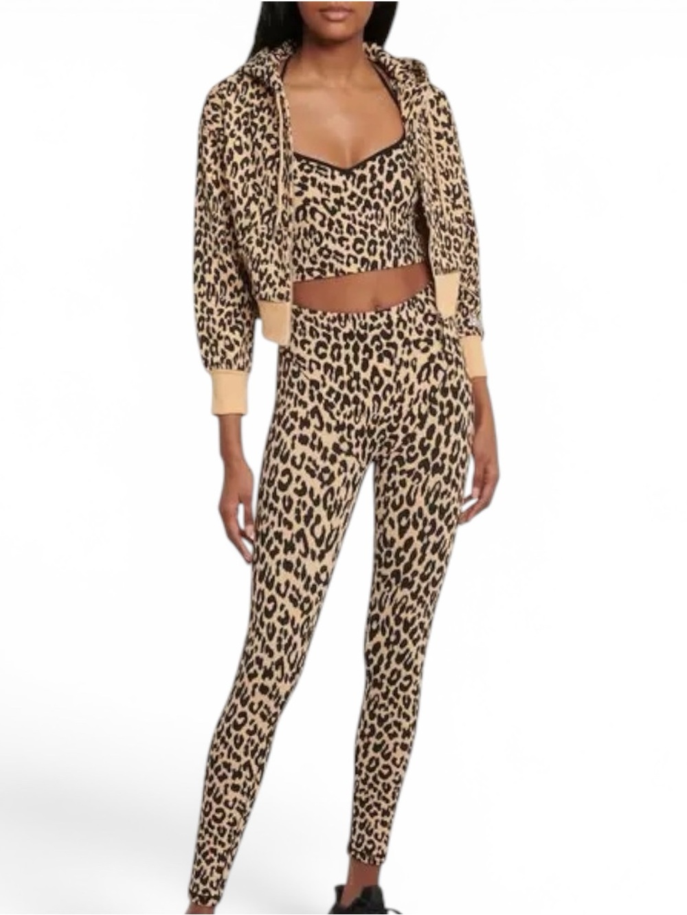 Adam Selma. Leopard Print French Cut Leggings & Top Set